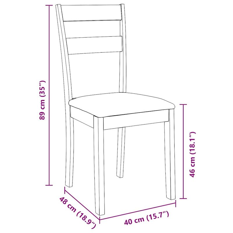 Casa si Gradina - Mobilier - Scaune si fotolii - Scaune - Scaune de sufragerie cu perne 2 buc cauciuc din lemn masiv alb - Infinity.ro