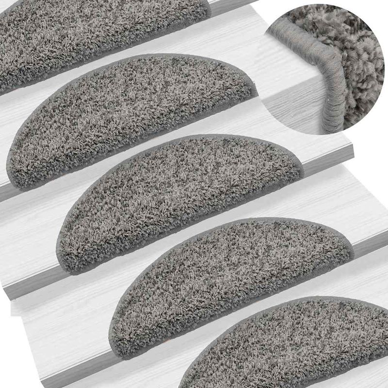 Casa si Gradina - Textile si covoare - Covoare - Covoare casa - Covorase scara 30 buc Gri 56x17x3 cm - Infinity.ro