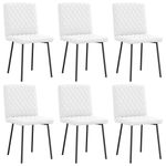 Casa si Gradina - Mobilier - Scaune si fotolii - Scaune - Scaune de bucatarie, 6 buc., alb, piele ecologica - Infinity.ro