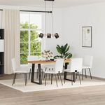 Casa si Gradina - Mobilier - Scaune si fotolii - Scaune - Scaune de bucatarie, 6 buc., alb, piele ecologica - Infinity.ro