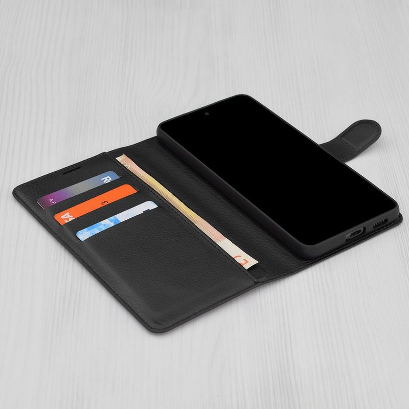 Laptop, Telefoane si Tablete - Telefoane mobile si accesorii - Accesorii Telefoane - Huse telefoane - Husa pentru Xiaomi Rosumi Note 14 Pro / Poco X7 - Techsuit Leather Folio - Negru - Infinity.ro