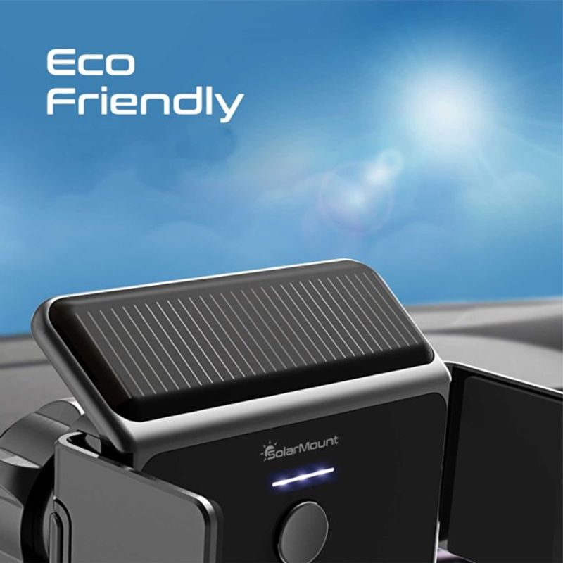 Laptop, Telefoane si Tablete - Telefoane mobile si accesorii - Accesorii Telefoane - Suport si docking telefoane - Suport Telefon Auto, Electric, Rotire 360 grade, Incarcare Solara si la priza Auto, Prindere in grila ventilatie - Infinity.ro