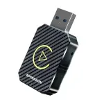 Auto si Moto - Electronice auto - Accesorii electronice auto - Adaptor auto Wireless CarPlay si Android Auto, Emeszon®, FC1, USB, Type-C, Wifi 5.8GHz, Bluetooth 5, fibra carbon, negru - Infinity.ro