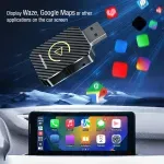 Auto si Moto - Electronice auto - Accesorii electronice auto - Adaptor auto Wireless CarPlay si Android Auto, Emeszon®, FC1, USB, Type-C, Wifi 5.8GHz, Bluetooth 5, fibra carbon, negru - Infinity.ro