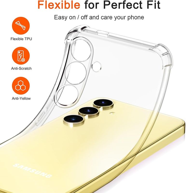 Laptop, Telefoane si Tablete - Telefoane mobile si accesorii - Accesorii Telefoane - Huse telefoane - Husa pentru Samsung Galaxy S24 FE - Techsuit Shockproof Transparent Silicone - Transparent - Infinity.ro