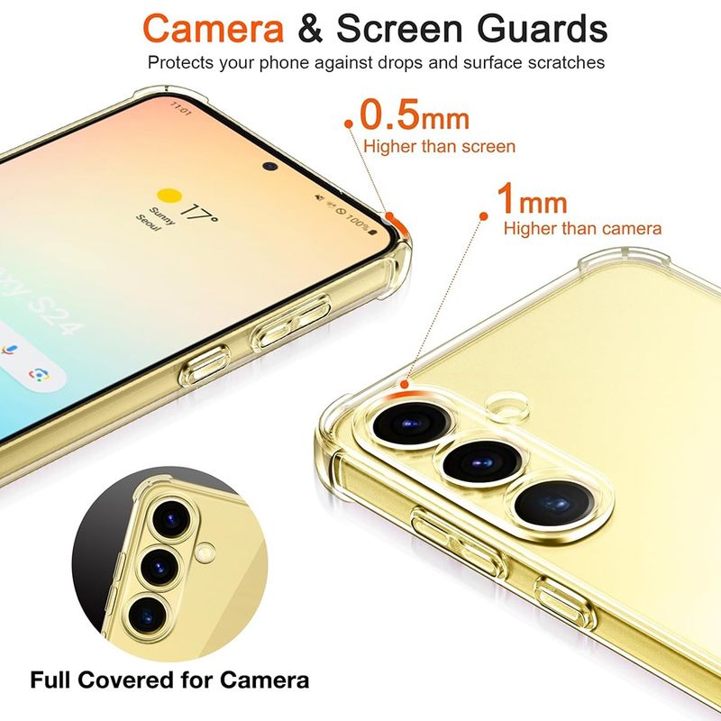 Laptop, Telefoane si Tablete - Telefoane mobile si accesorii - Accesorii Telefoane - Huse telefoane - Husa pentru Samsung Galaxy S24 FE - Techsuit Shockproof Transparent Silicone - Transparent - Infinity.ro