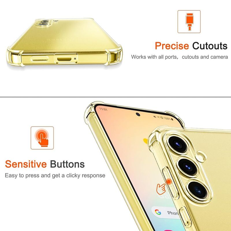 Laptop, Telefoane si Tablete - Telefoane mobile si accesorii - Accesorii Telefoane - Huse telefoane - Husa pentru Samsung Galaxy S24 FE - Techsuit Shockproof Transparent Silicone - Transparent - Infinity.ro