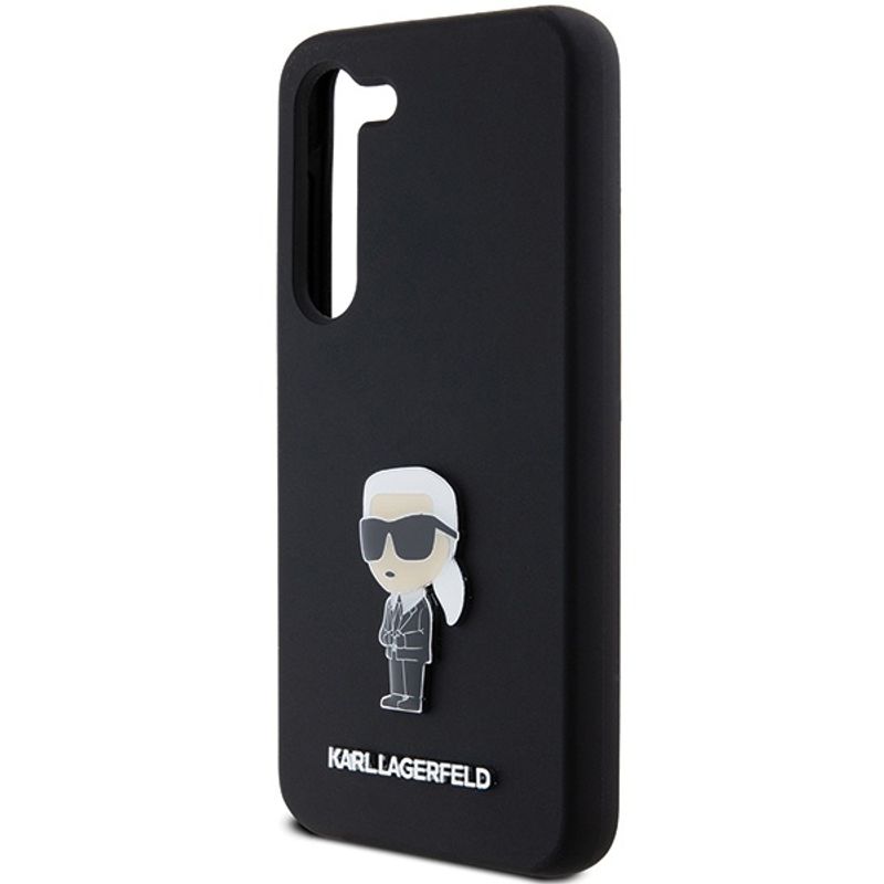 Laptop, Telefoane si Tablete - Telefoane mobile si accesorii - Accesorii Telefoane - Huse telefoane - Husa pentru Samsung Galaxy S23 Plus - Karl Lagerfeld Silicone (KLHCS23MSMHKNPK) - Roz Metal Pin - Infinity.ro