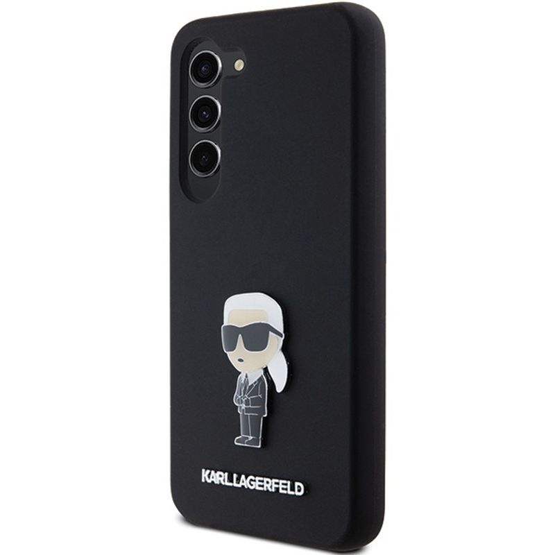 Laptop, Telefoane si Tablete - Telefoane mobile si accesorii - Accesorii Telefoane - Huse telefoane - Husa pentru Samsung Galaxy S23 Plus - Karl Lagerfeld Silicone (KLHCS23MSMHKNPK) - Roz Metal Pin - Infinity.ro