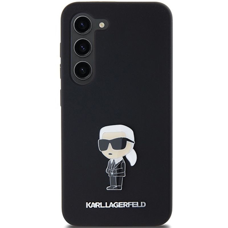 Laptop, Telefoane si Tablete - Telefoane mobile si accesorii - Accesorii Telefoane - Huse telefoane - Husa pentru Samsung Galaxy S23 Plus - Karl Lagerfeld Silicone (KLHCS23MSMHKNPK) - Roz Metal Pin - Infinity.ro