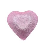 Casa si Gradina - Bucatarie si vesela - Vesela si tacamuri - Platouri de bucatarie - Platou din sticla, in forma de inimioara, 15 cm, roz cu sclipici - Infinity.ro