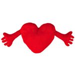 Casa si Gradina - Textile si covoare - Perne si pilote - Perne decorative - Perna inima rosie, din plus, cu maini, 70 cm - Infinity.ro