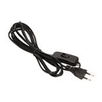 Casa si Gradina - Electrice - Accesorii electrice - Accesorii prize si intrerupatoare - Cablu de alimentare cu comutator ORNO OR-AE-1394/B, stecher plat, cablu 3 m, 230V, 16A, negru - Infinity.ro