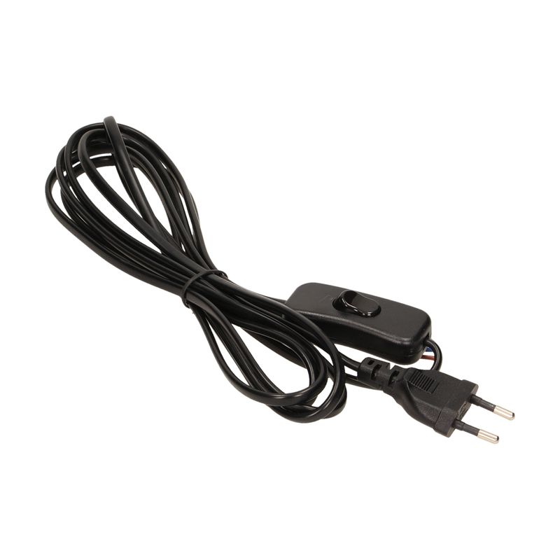 Casa si Gradina - Electrice - Accesorii electrice - Accesorii prize si intrerupatoare - Cablu de alimentare cu comutator ORNO OR-AE-1394/B, stecher plat, cablu 3 m, 230V, 16A, negru - Infinity.ro