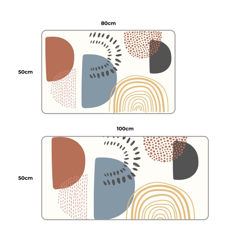 Casa si Gradina - Textile si covoare - Covoare - Covorase baie - Set 2 covorase de baie Ella Home Visual, poliester, multicolor, 50x80cm si 50x100cm - Infinity.ro