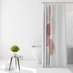 Casa si Gradina - Sanitare - Cazi si cabine de dus - Paravane si usi - Perdea de dus Ella Home Circle cu 12 inele, poliester, rezistenta la apa, multicolor, 180x200 cm - Infinity.ro