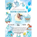 Market - Cadouri - Invitatii evenimente - Invitatie Botez Boy - Infinity.ro