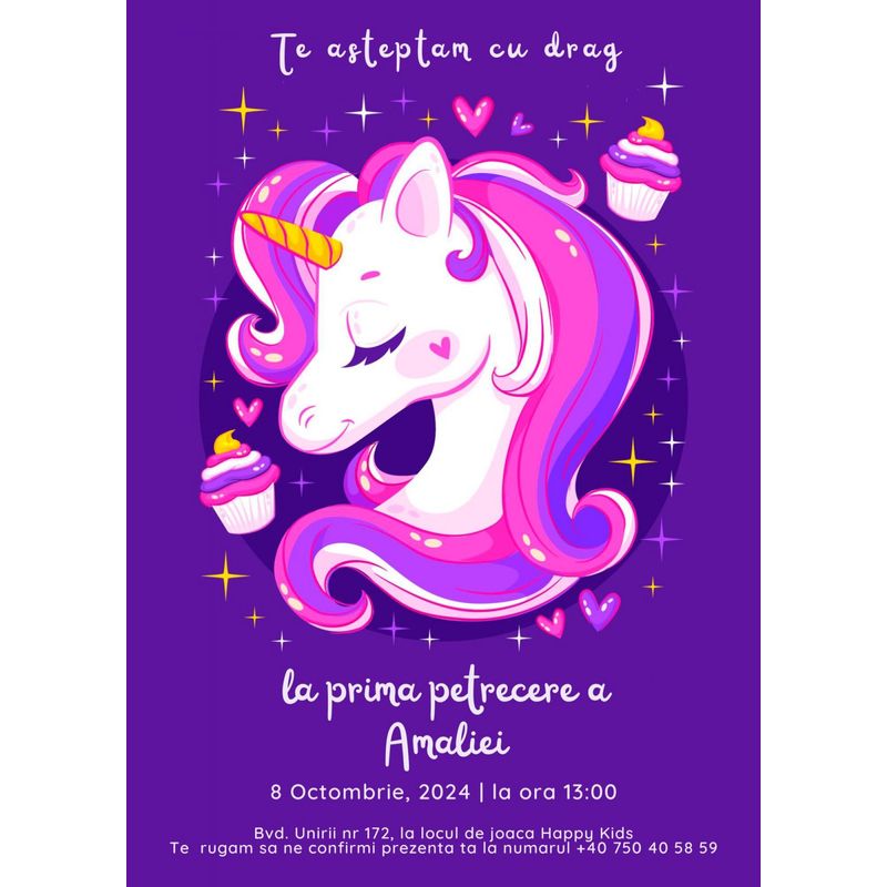 Market - Cadouri - Invitatii evenimente - Invitatie Unicorn - Infinity.ro