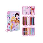 Carti si Birotica - Rechizite - Penare - Penar Disney Princess 3 compartimente,  12.5x19.5x6.5 cm - Infinity.ro