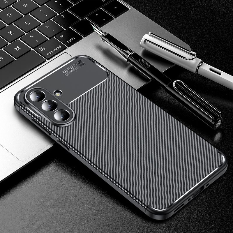 Laptop, Telefoane si Tablete - Telefoane mobile si accesorii - Accesorii Telefoane - Huse telefoane - Husa pentru Samsung Galaxy A36 5G - Techsuit CarbonFiber - Negru - Infinity.ro