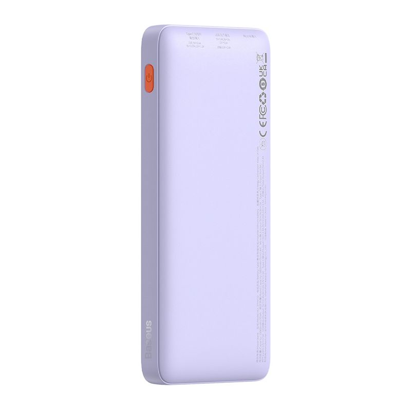 Laptop, Telefoane si Tablete - Telefoane mobile si accesorii - Accesorii Telefoane - Baterii externe - Acumulator Extern USB, Type-C, Micro-USB, 20W, 10000mAh + Cablu Type-C - Baseus Airpow (P10022801513-00) - Mov - Infinity.ro