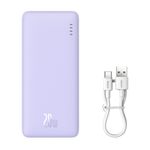 Laptop, Telefoane si Tablete - Telefoane mobile si accesorii - Accesorii Telefoane - Baterii externe - Acumulator Extern USB, Type-C, Micro-USB, 20W, 10000mAh + Cablu Type-C - Baseus Airpow (P10022801513-00) - Mov - Infinity.ro