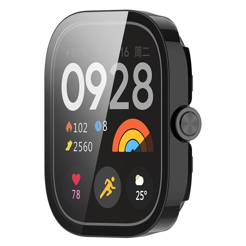 Laptop, Telefoane si Tablete - Wearables si gadgeturi - Wearables - Smartwatch-uri - Husa pentru Xiaomi Rosumi Watch 4 + Folie - Techsuit Defense360 Pro - Negru - Infinity.ro