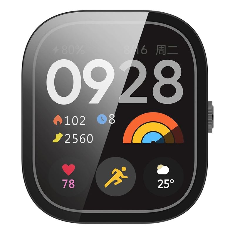 Laptop, Telefoane si Tablete - Wearables si gadgeturi - Wearables - Smartwatch-uri - Husa pentru Xiaomi Rosumi Watch 4 + Folie - Techsuit Defense360 Pro - Negru - Infinity.ro