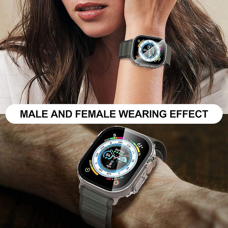 Laptop, Telefoane si Tablete - Wearables si gadgeturi - Wearables - Smartwatch-uri - Husa pentru Apple Watch Ultra / Ultra 2 + Folie - Techsuit Defense360 Pro - Transparent - Infinity.ro
