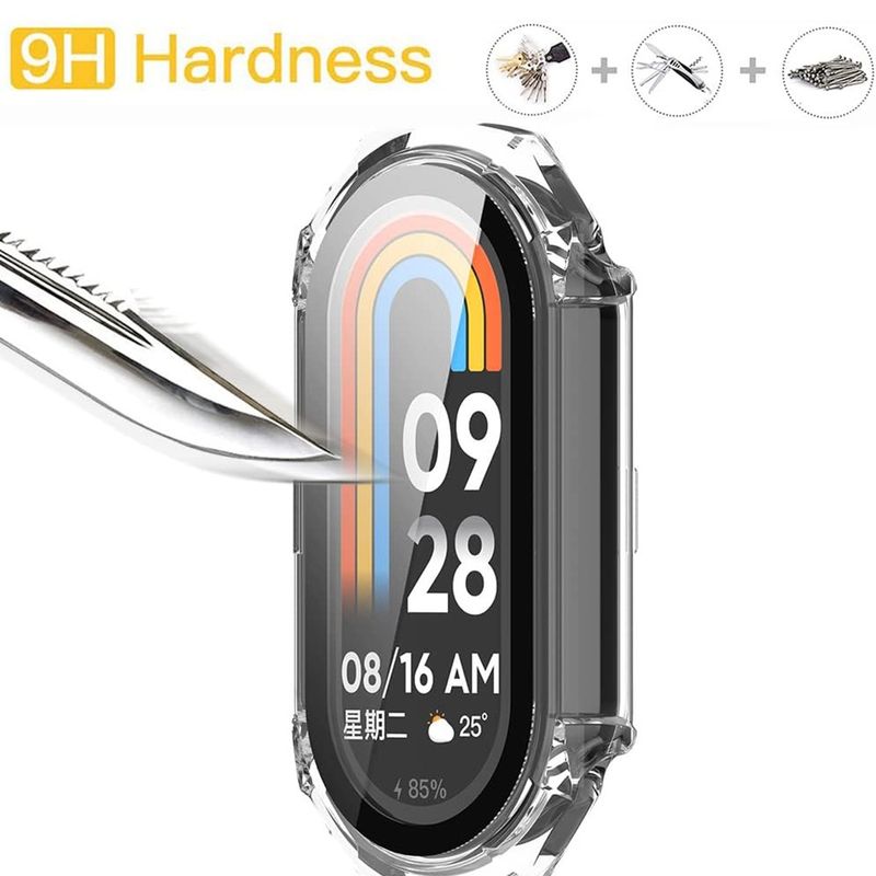 Laptop, Telefoane si Tablete - Wearables si gadgeturi - Wearables - Smartwatch-uri - Husa pentru Xiaomi Mi Band 9 / 9 NFC + Folie - Techsuit Defense360 Pro - Transparent - Infinity.ro