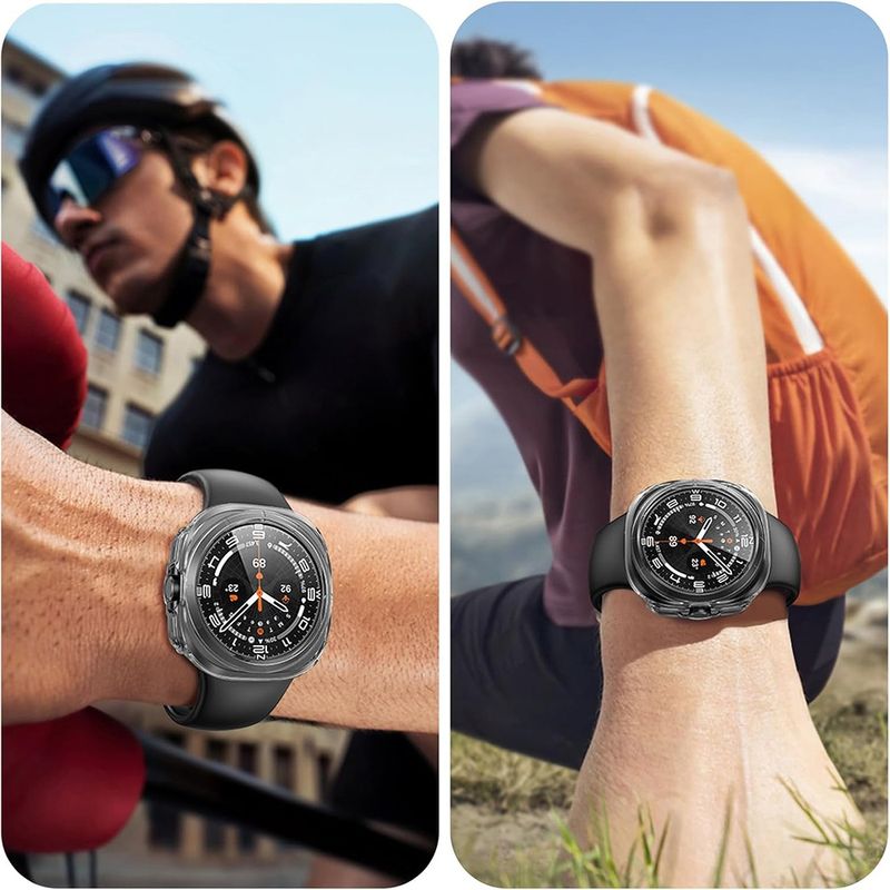 Laptop, Telefoane si Tablete - Wearables si gadgeturi - Wearables - Smartwatch-uri - Husa pentru Samsung Galaxy Watch UltraA (47mm) + Folie - Techsuit Defense360 Pro - Transparent - Infinity.ro