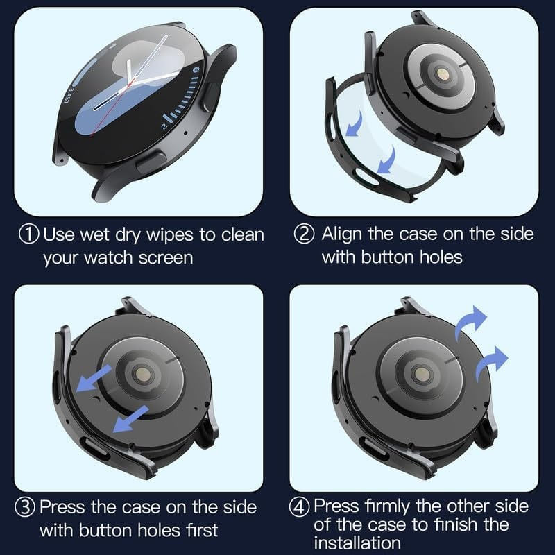 Laptop, Telefoane si Tablete - Wearables si gadgeturi - Wearables - Smartwatch-uri - Husa pentru Samsung Galaxy Watch7A (40mm) + Folie - Techsuit Defense360 Pro - Negru - Infinity.ro