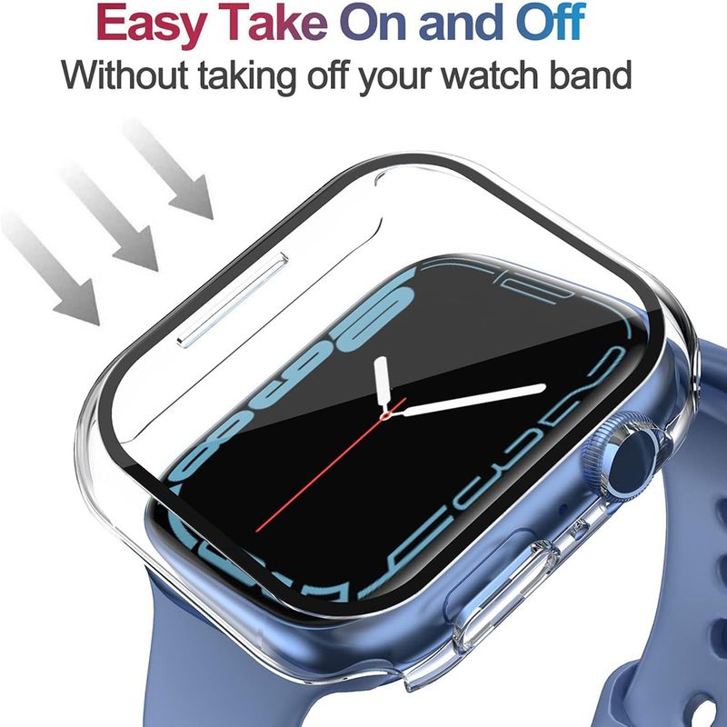 Laptop, Telefoane si Tablete - Wearables si gadgeturi - Wearables - Smartwatch-uri - Husa pentru Apple Watch 7 (41mm) + Folie - Techsuit Defense360 Pro - Transparent - Infinity.ro