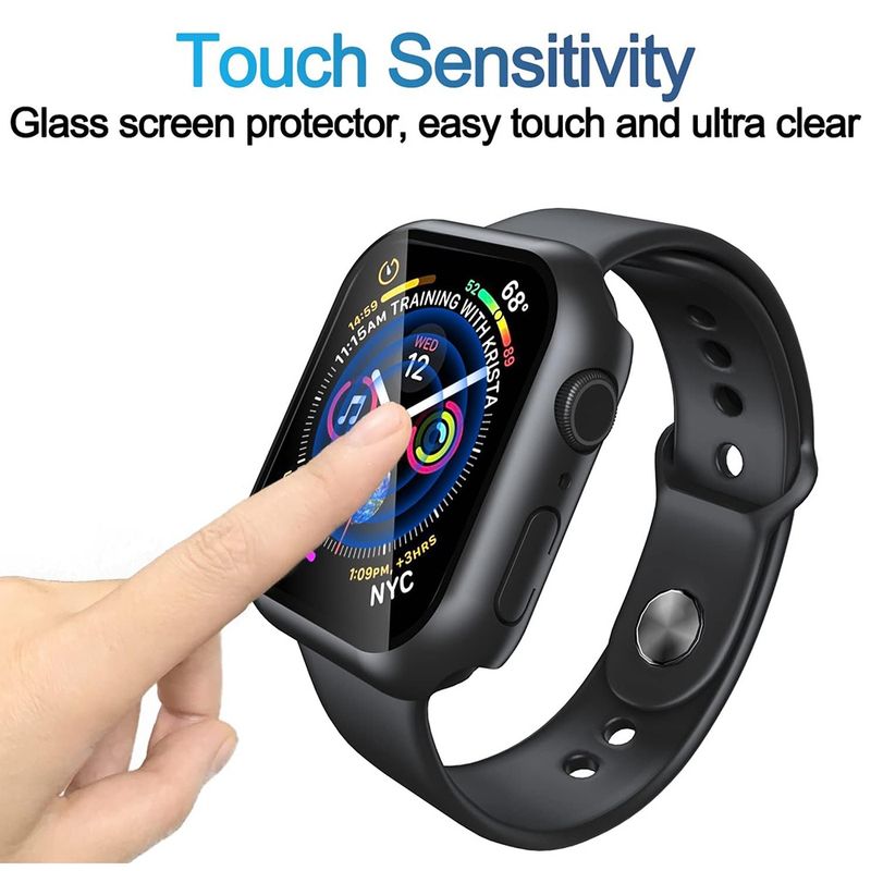 Laptop, Telefoane si Tablete - Wearables si gadgeturi - Wearables - Smartwatch-uri - Husa pentru Apple Watch 7 (45mm) + Folie - Techsuit Defense360 Pro - Negru - Infinity.ro