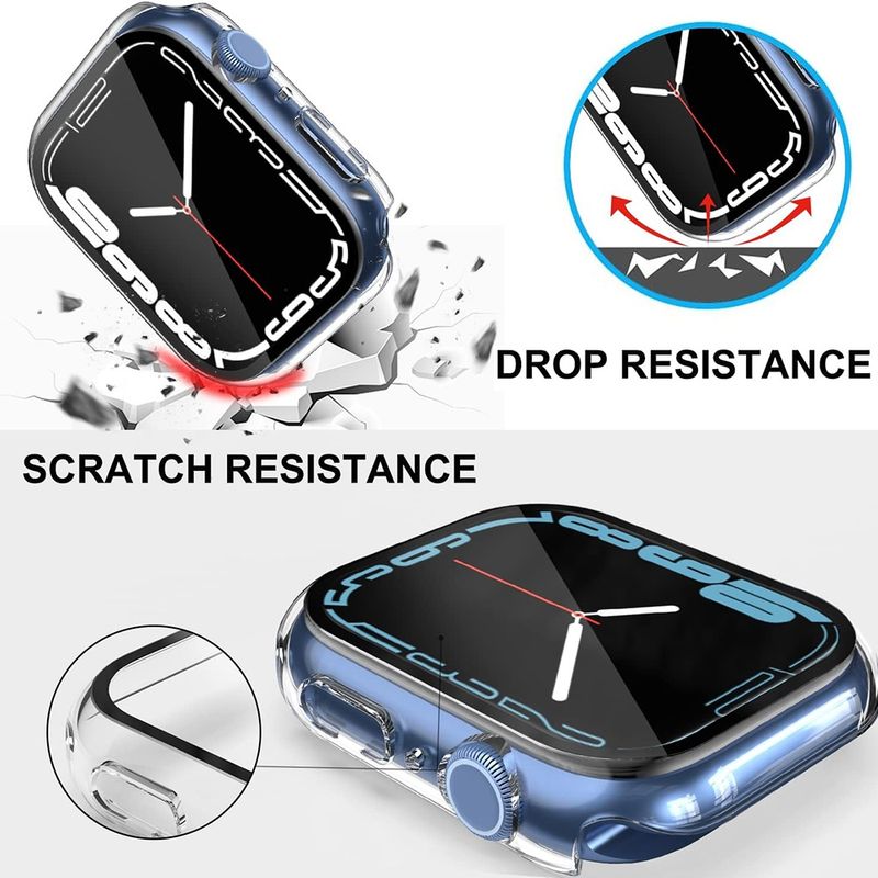 Laptop, Telefoane si Tablete - Wearables si gadgeturi - Wearables - Smartwatch-uri - Husa pentru Apple Watch 7 (45mm) + Folie - Techsuit Defense360 Pro - Transparent - Infinity.ro