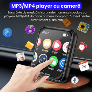 Player MP3/MP4/E-book cu camera 16 GB, Proiectinno, touchscreen 2.0 inch, rezolutie camera 720P, Bluetooth 5.4