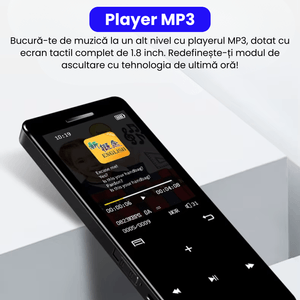 Player MP3/E-book cu touchscreen 128 GB, Proiectinno, eran 1.8 inch, sonorizare 9D, reportofon inregistrare vocala