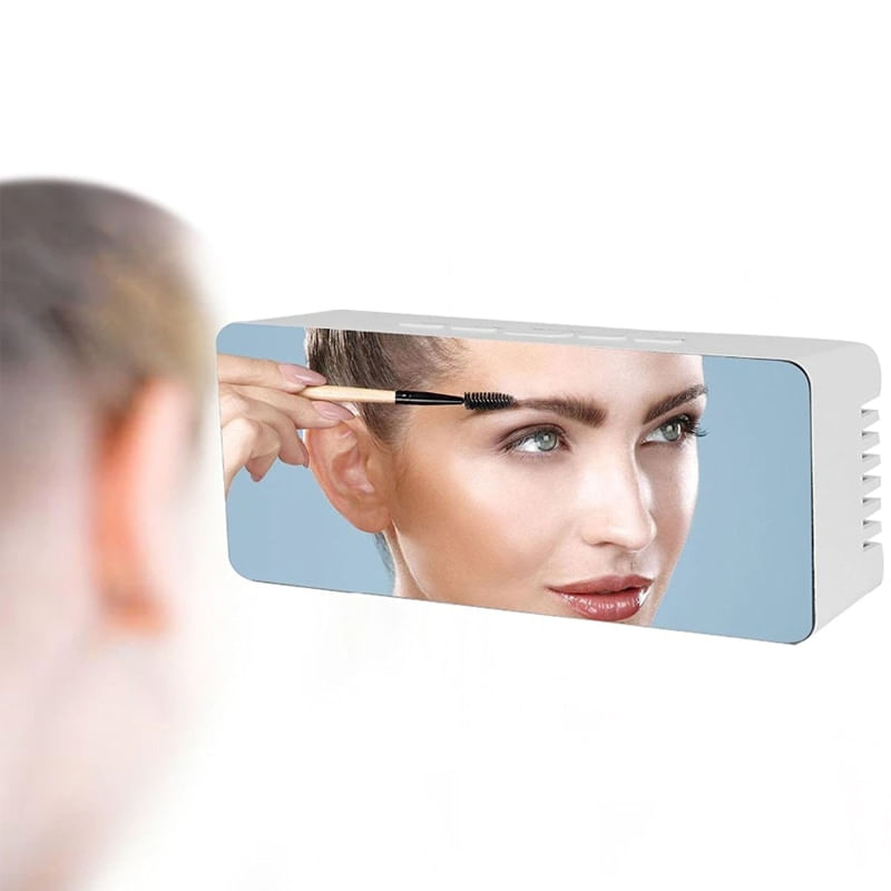 Casa si Gradina - Decoratiuni - Ceasuri - Ceas Digital Led cu Oglinda MRG M1162, Termometru, Afisaj Albastru - Infinity.ro