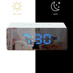 Casa si Gradina - Decoratiuni - Ceasuri - Ceas Digital Led cu Oglinda MRG M1162, Termometru, Afisaj Albastru - Infinity.ro