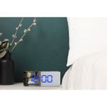 Casa si Gradina - Decoratiuni - Ceasuri - Ceas Digital Led cu Oglinda MRG M1162, Termometru, Afisaj Albastru - Infinity.ro