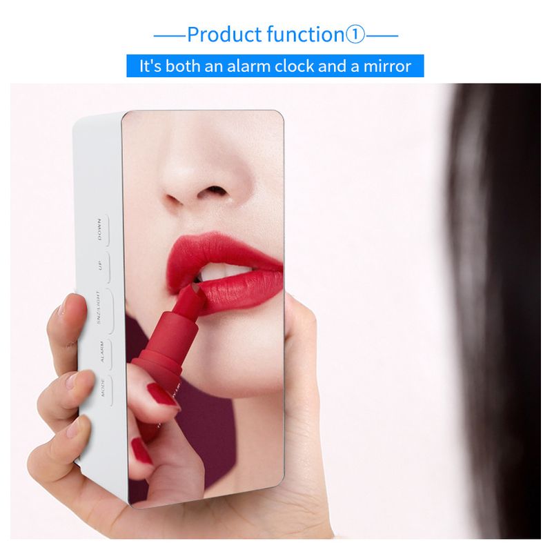 Casa si Gradina - Decoratiuni - Ceasuri - Ceas Digital Led cu Oglinda MRG M1162, Termometru, Afisaj Rosu - Infinity.ro