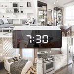 Casa si Gradina - Decoratiuni - Ceasuri - Ceas Digital Led cu Oglinda MRG M1162, De Birou, Termometru, Afisaj Alb - Infinity.ro