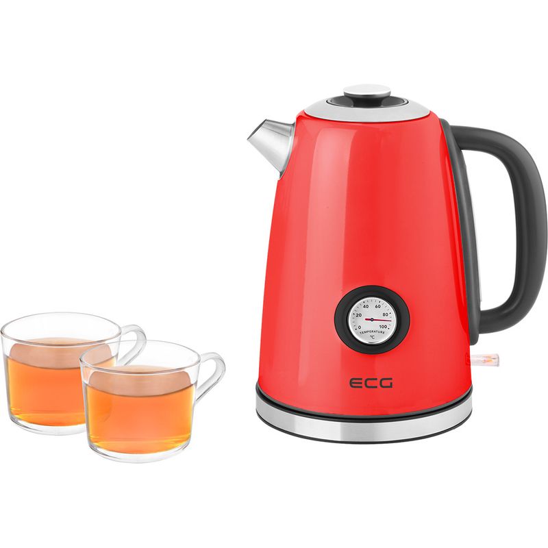 Electronice si Electrocasnice - Electrocasnice bucatarie - Preparare bauturi - Fierbatoare de apa - Fierbator electric ECG RK 1700 Magnifica Corsa, 1.7 litri, 2200 W, otel inoxidabil, indicator temperatura - Infinity.ro