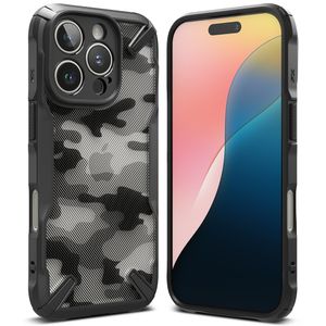 Husa pentru iPhone 16 Pro Max, ru iPhone 16 Pro Max - Ringke Fusion X Design, K50, Policarbonat, Camo Black