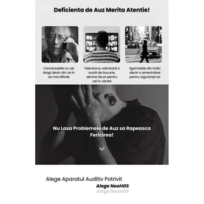 Ingrijire personala si Cosmetice - Sanatate si wellness - Aparate medicale - Aparate auditive - Aparat Auditiv Digital x2 NeoHGS, Sunet Clar, Incarcare Rapida 1.5 Ore, Operare Simpla, Afisaj Nivel Baterie - Infinity.ro