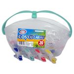 Market - Spalare si intretinere rufe - Uscatoare de rufe si accesorii - Set cos cu 20 carlige pentru rufe, silicon si plastic, multicolor - Infinity.ro