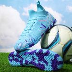 Sport si Outdoor - Echipament Sportiv - Incaltaminte sport - Pantofi sport - Ghete de fotbal MBrands, 8.3 cu glezna pentru teren sintetic, culoare turcoaz 36 - Infinity.ro