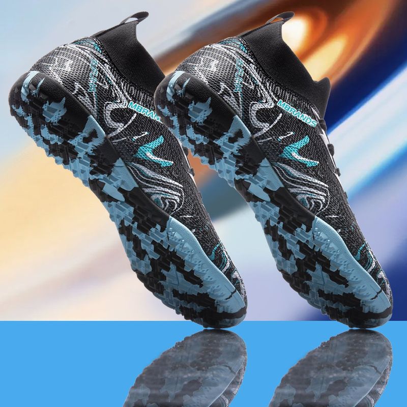 Sport si Outdoor - Echipament Sportiv - Incaltaminte sport - Pantofi sport - Ghete de fotbal MBrands, 8.3 cu glezna pentru teren sintetic, culoare negru 40 - Infinity.ro
