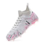 Sport si Outdoor - Echipament Sportiv - Incaltaminte sport - Pantofi sport - Ghete de fotbal MBrands, 8.3 cu glezna crampoane, culoarea alb 43 - Infinity.ro