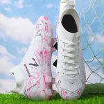 Sport si Outdoor - Echipament Sportiv - Incaltaminte sport - Pantofi sport - Ghete de fotbal MBrands, 8.3 cu glezna crampoane, culoarea alb 37 - Infinity.ro